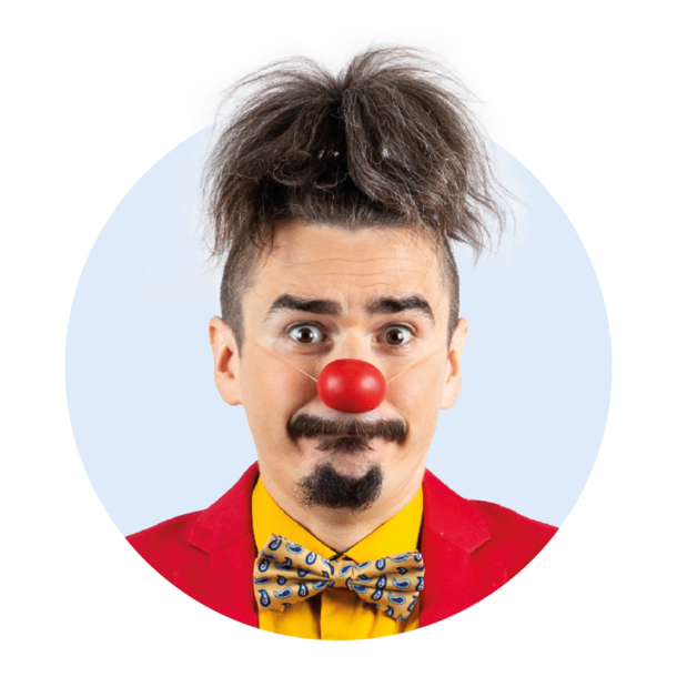Profilbild des ROTE NASEN-Clown Henry.