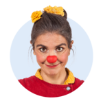 Rita Profilbild von ROTE NASEN-Clownin Rita.