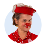 ROTE NASEN Clownin Aurelia alias Birgit Spuller.