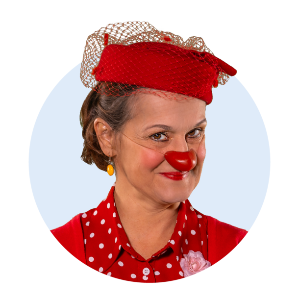 ROTE NASEN Clownin Aurelia alias Birgit Spuller.