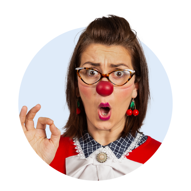 Profilbild der ROTE NASEN-Clownin Hildegard.