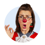 Hildegard Profilbild der ROTE NASEN-Clownin Hildegard.