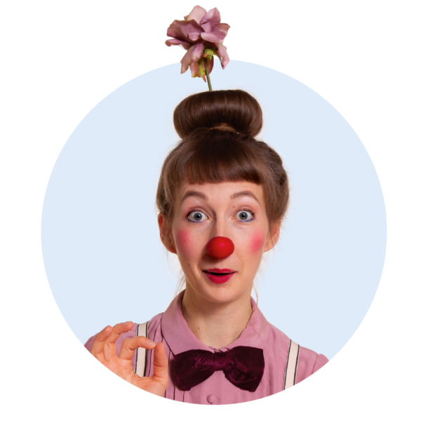 Profilbild der ROTE NASEN-Clownin Huberta.