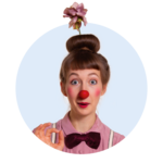 Huberta Profilbild der ROTE NASEN-Clownin Huberta.