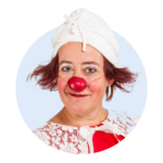 Mimi Profilbild der ROTE NASEN-Clownin Mimi.
