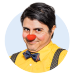 Hugo Profilbild des ROTE NASEN-Clowns Hugo.